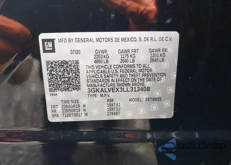 2020 GMC Terrain Awd Slt from USA, damaged, VIN 3GKALVEX3LL313408